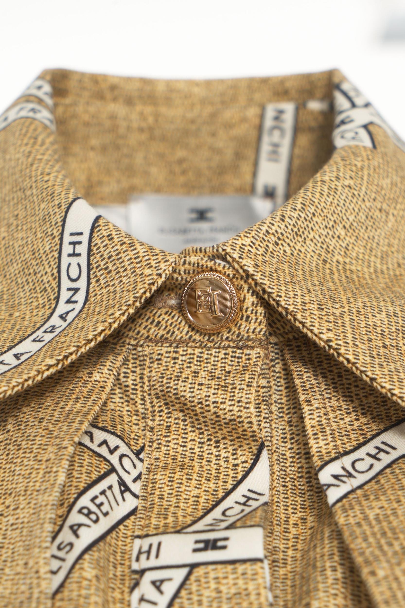 Cropped blouse with print Product Image