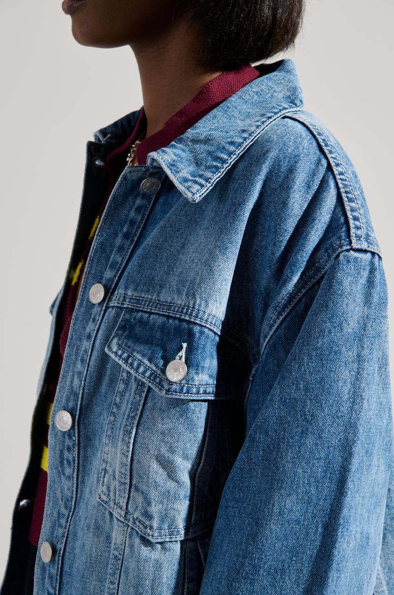 GOTTA GO OVERSIZED DENIM JACKET Product Image