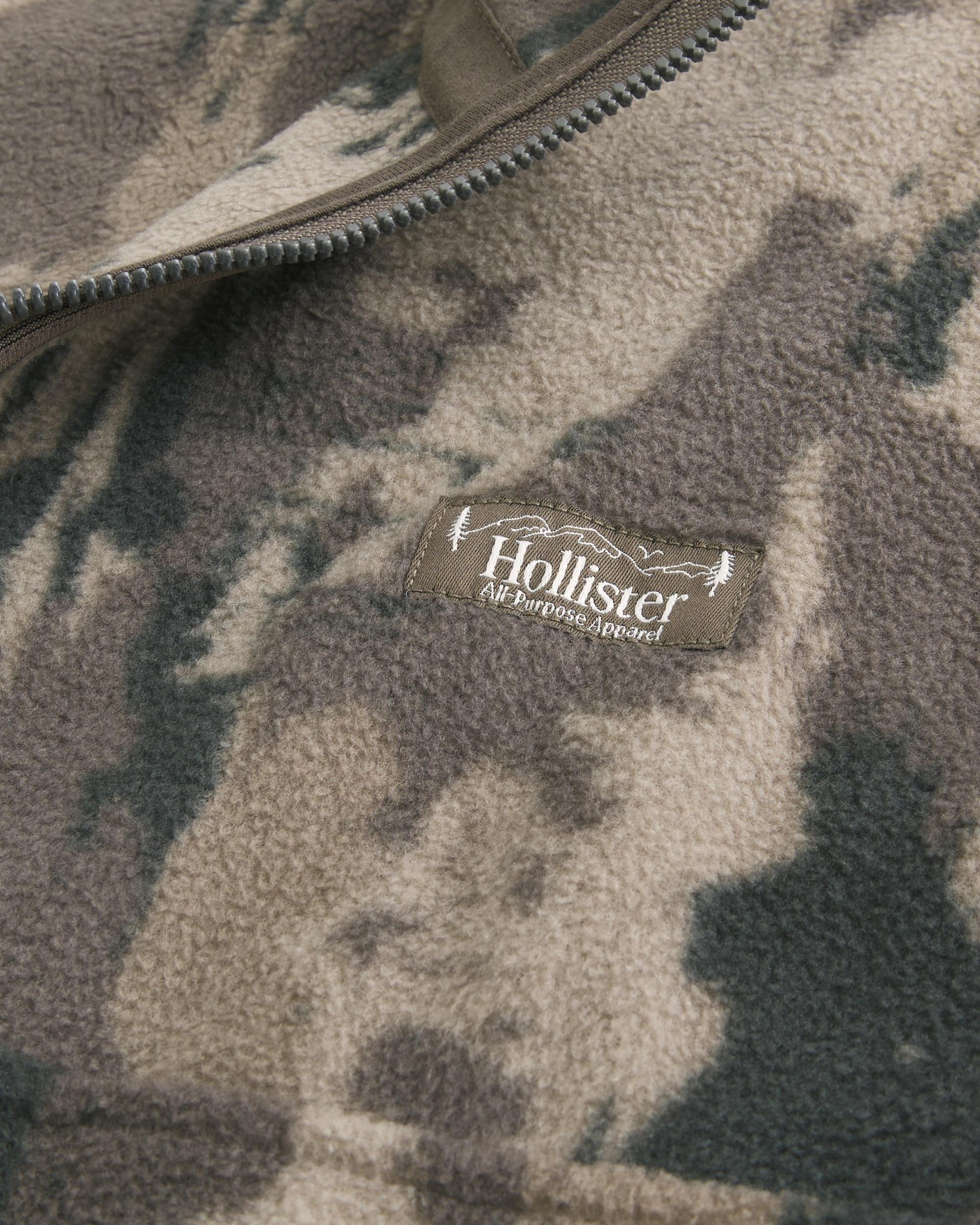 Thermal Fleece Plaid Half-Zip Sweatshirt Product Image