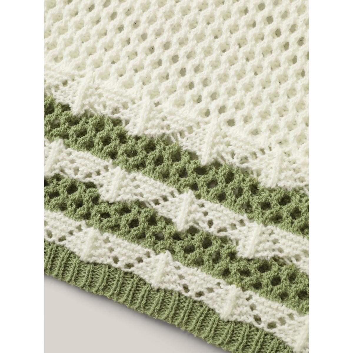 Plus Size Color Contrast Backless Surplice Swim Cover-Up Women's Swimwear Ivory Beach Bodycon Contrast Curve Swim Cover Ups BloomChic 14-16/1X Product Image