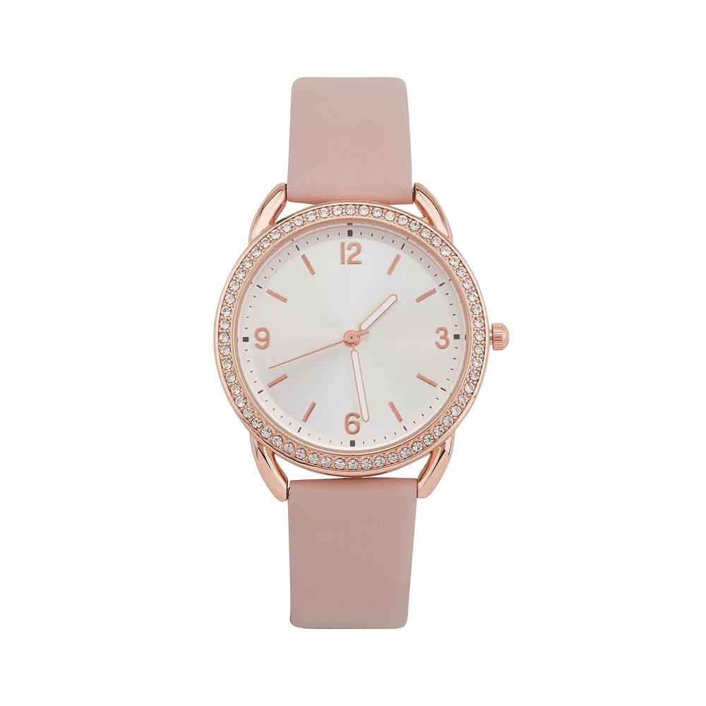 Jessica Carlyle Women's Blush Pink Strap Watch, Size: 35 mm Product Image