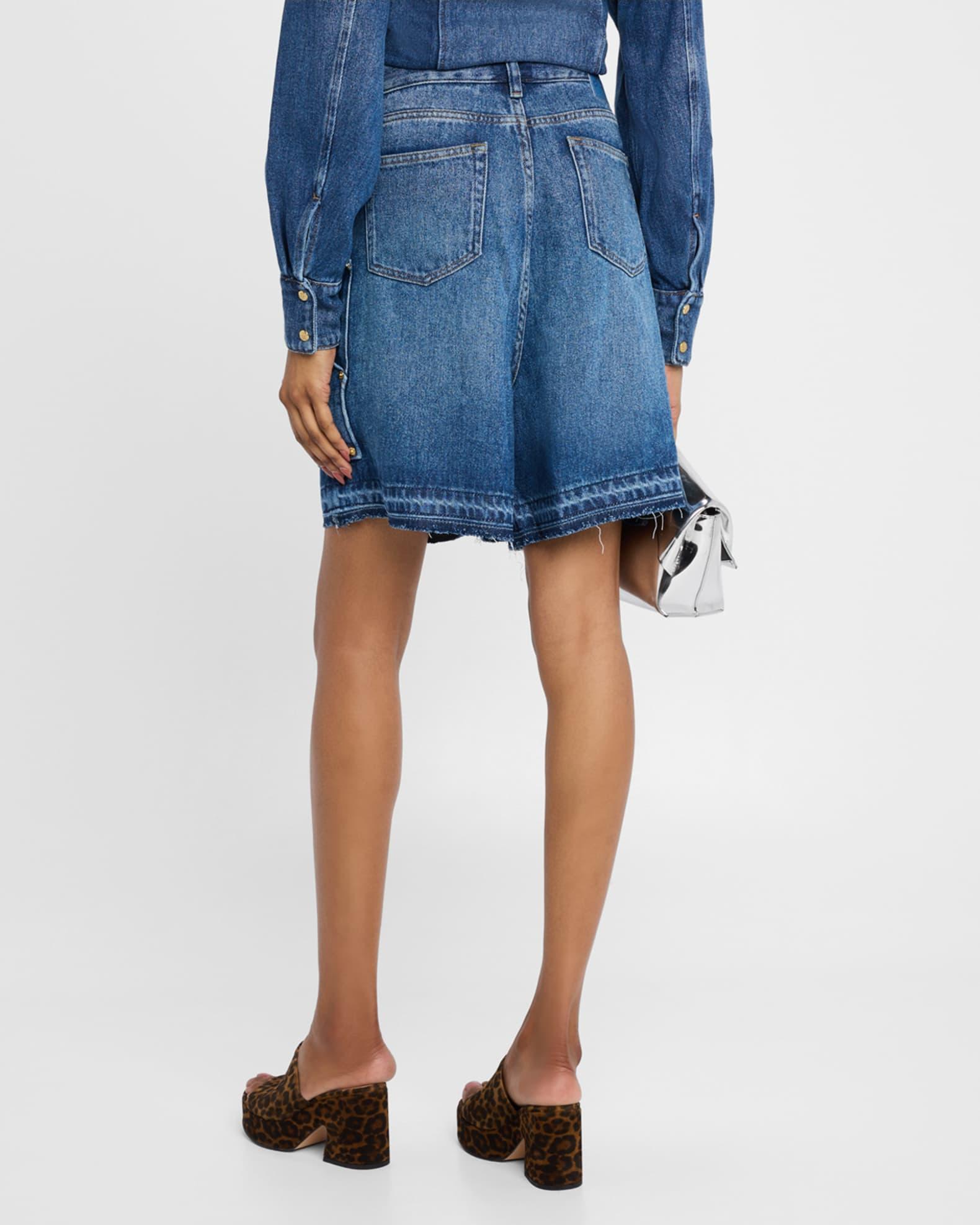 Denim Cargo Shorts Product Image