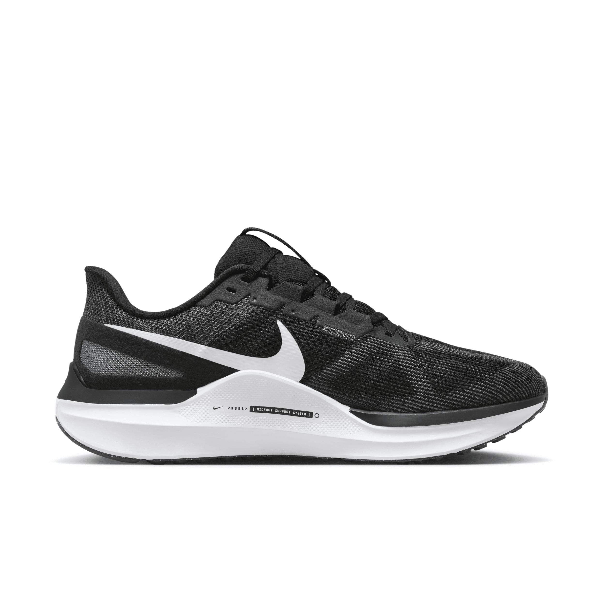 Nike Mens Nike Air Zoom Structure 25 Wide - Mens Running Shoes White/Iron Grey/Black Product Image