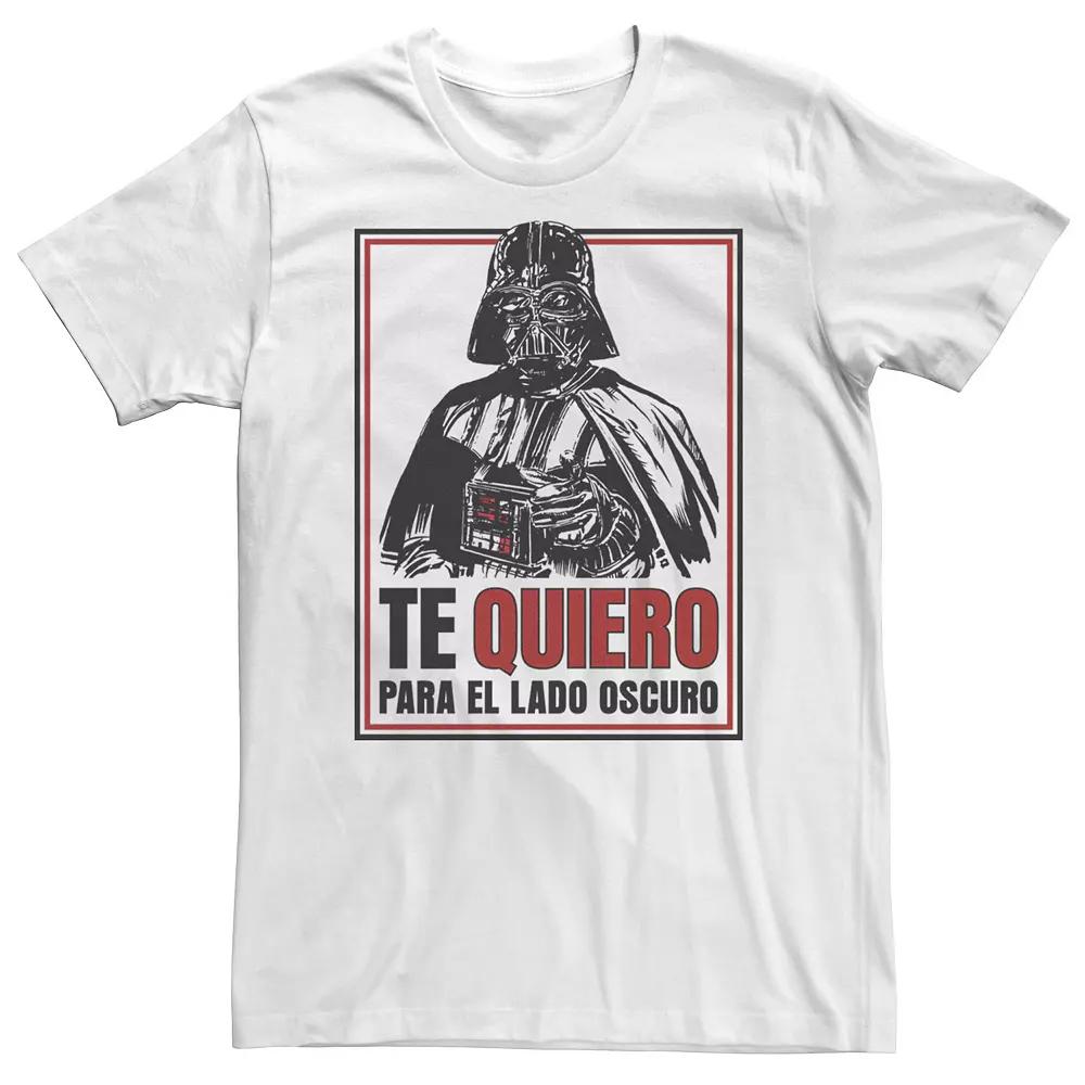 Big & Tall Star Wars Te Quiero Love From The Dark Side Tee, Men's, Size: XXL Tall, White Product Image