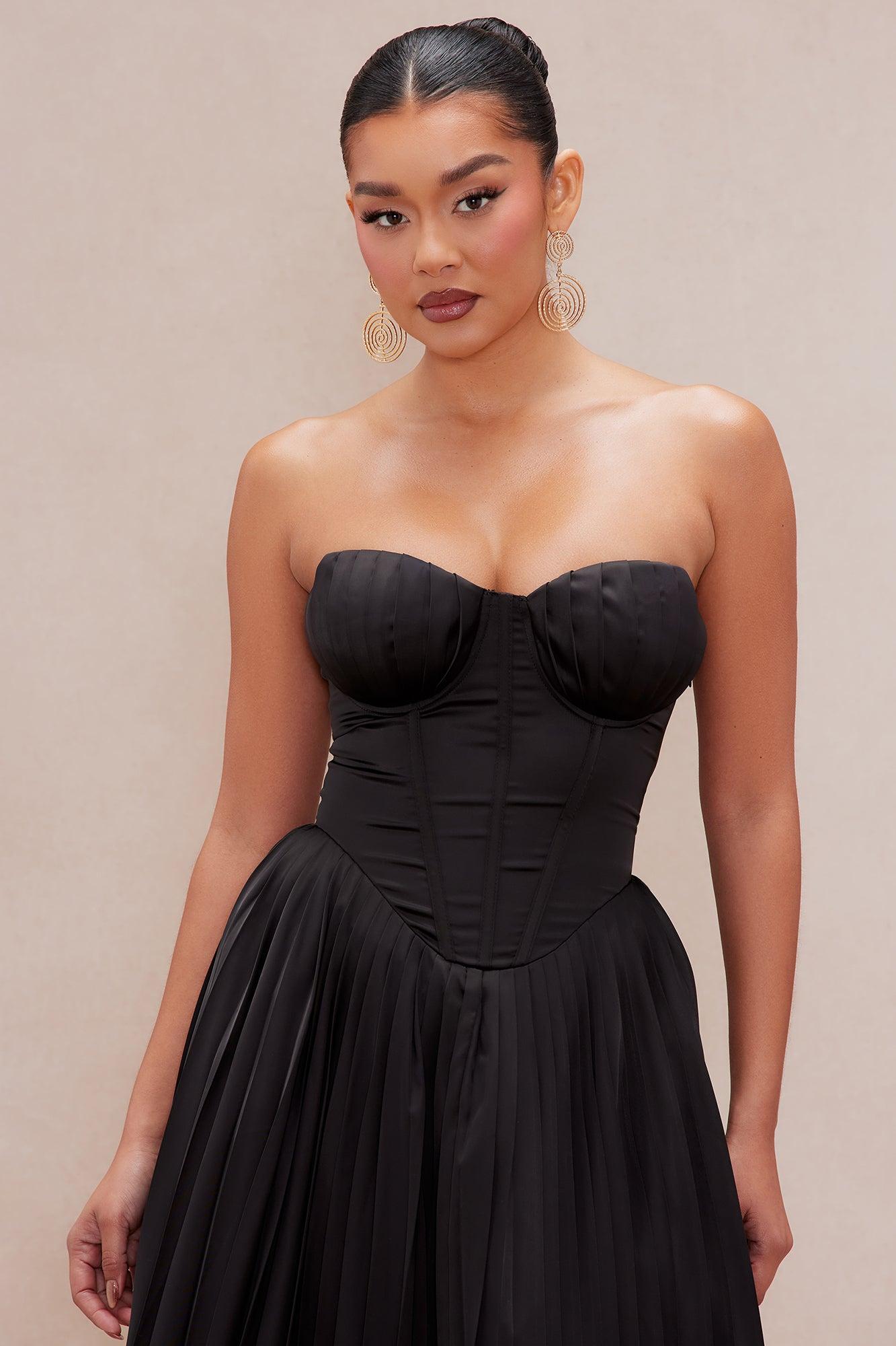 Addison Satin Gown - Black Product Image