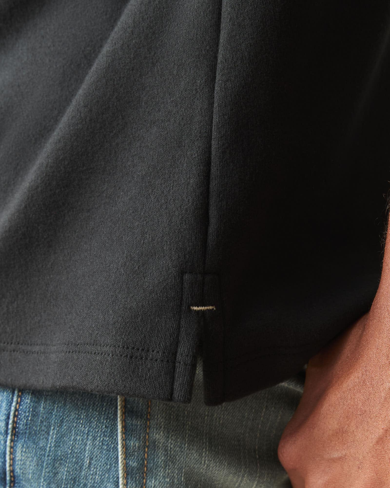Men's Brushed Crew Tee - Black Solid Product Image