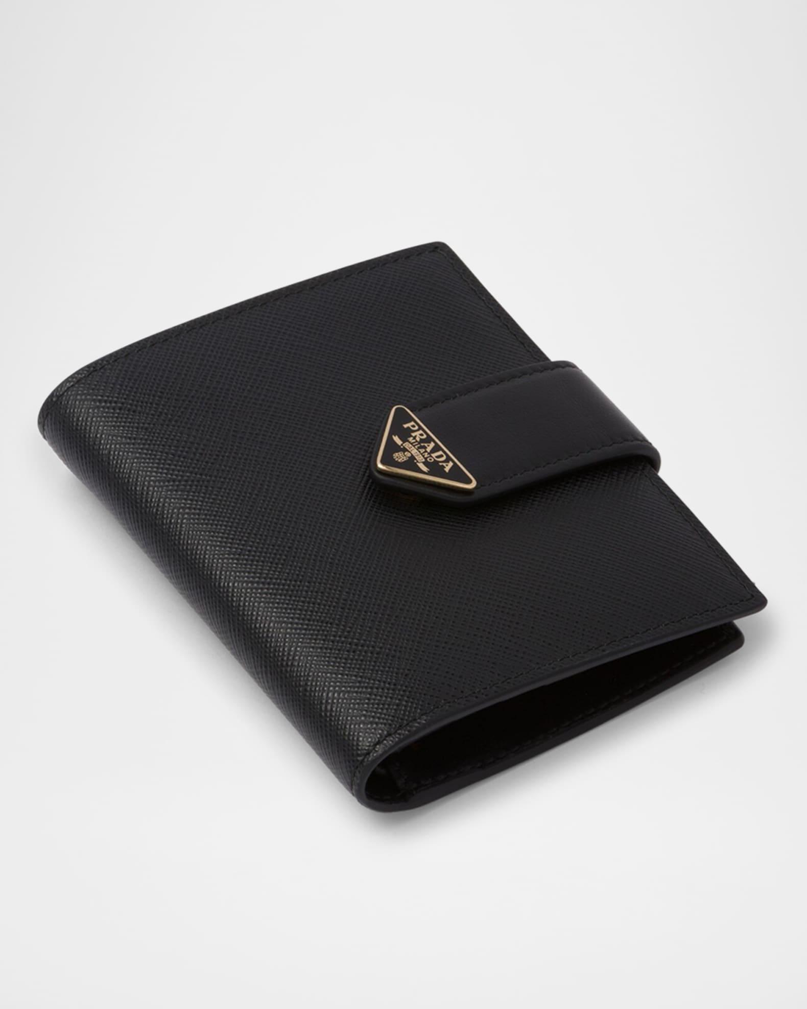 Small Saffiano and Smooth Leather Bifold Wallet Product Image