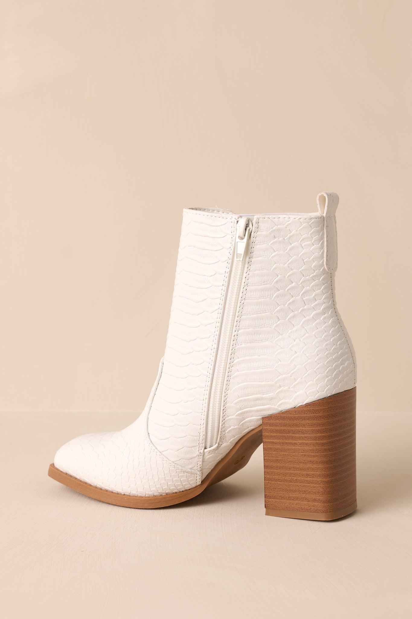 Sunshine Blues White Platform Ankle Boots Product Image