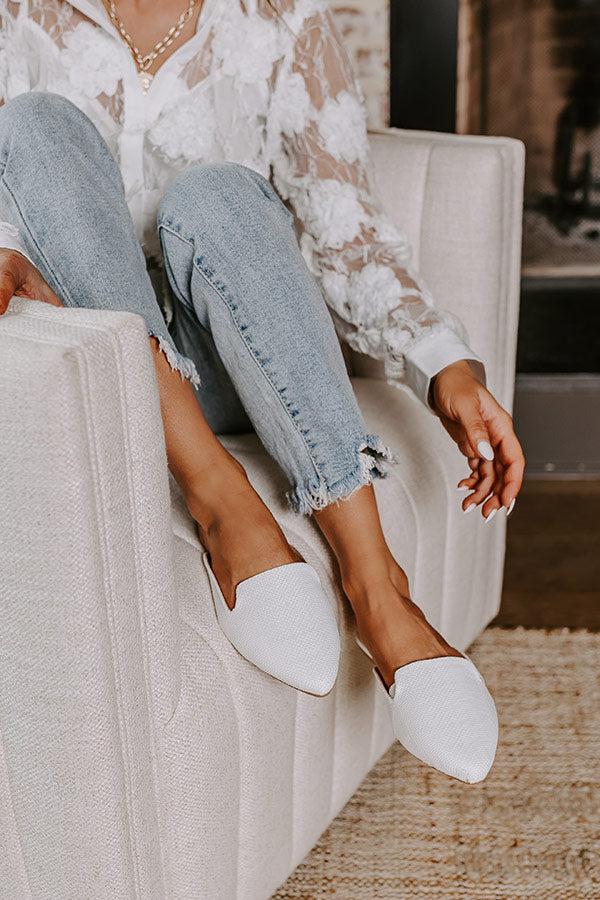 The Natasha Raffia Woven Flat in White Product Image