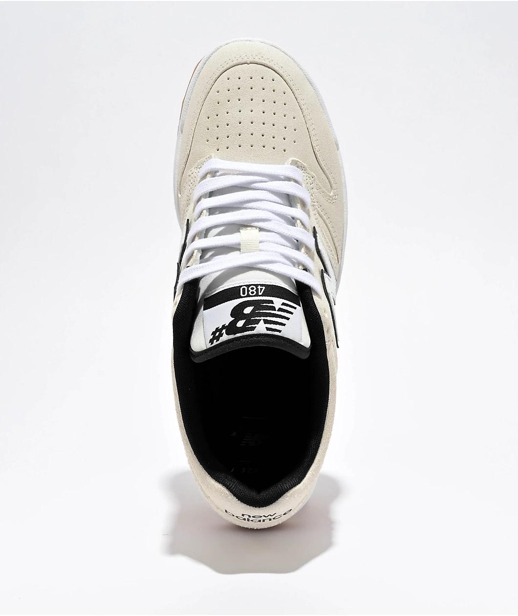 New Balance Numeric 480 Cream & White Skate Shoes Product Image