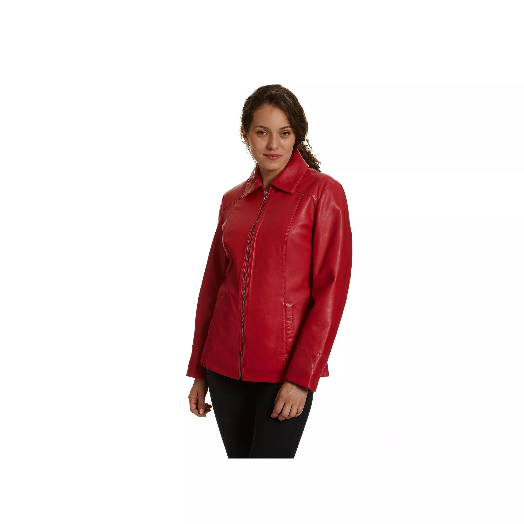 Women's Excelled Leather Scuba Jacket,  Product Image