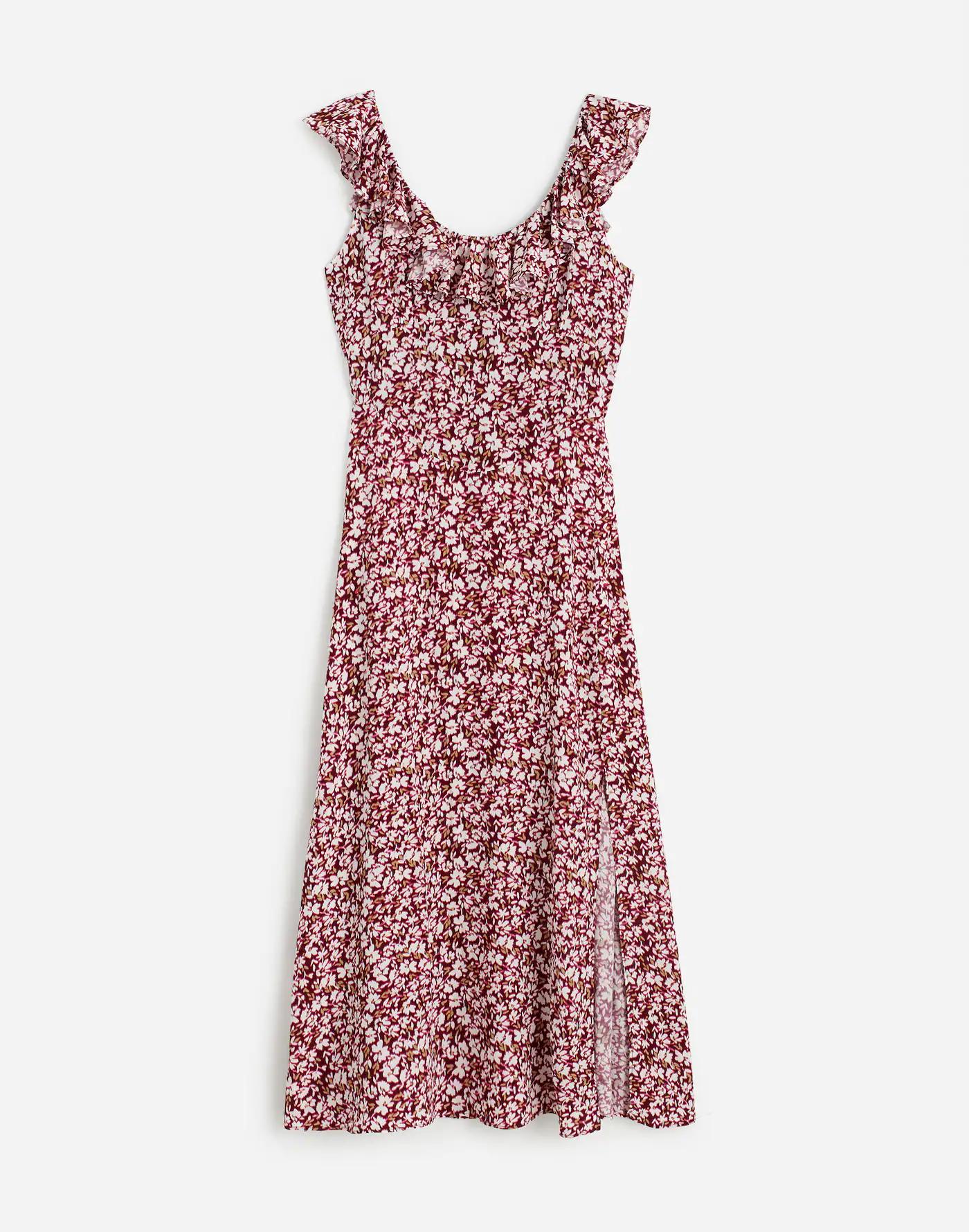 Ruffled Scoopneck Maxi Dress in Floral Product Image