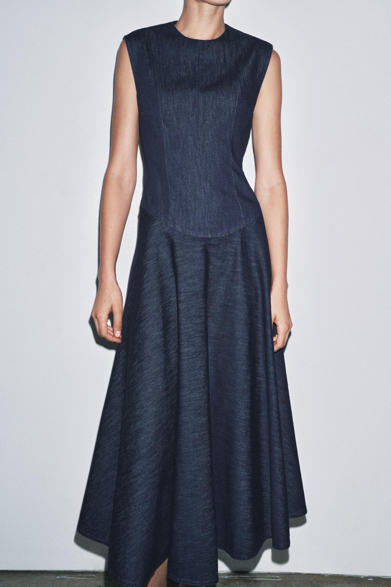 ZW COLLECTION DENIM MIDI DRESS Product Image