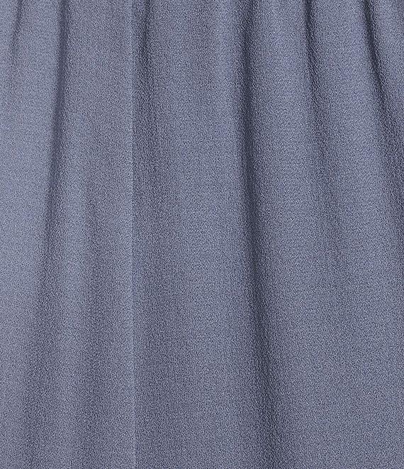 Eileen Fisher Silk Georgette Elastic Waist Wide Ankle Pants Product Image