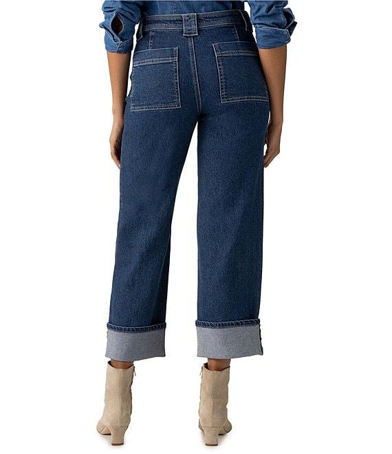Sanctuary Luna Button Fly Cuffed Cropped Denim Jeans Product Image
