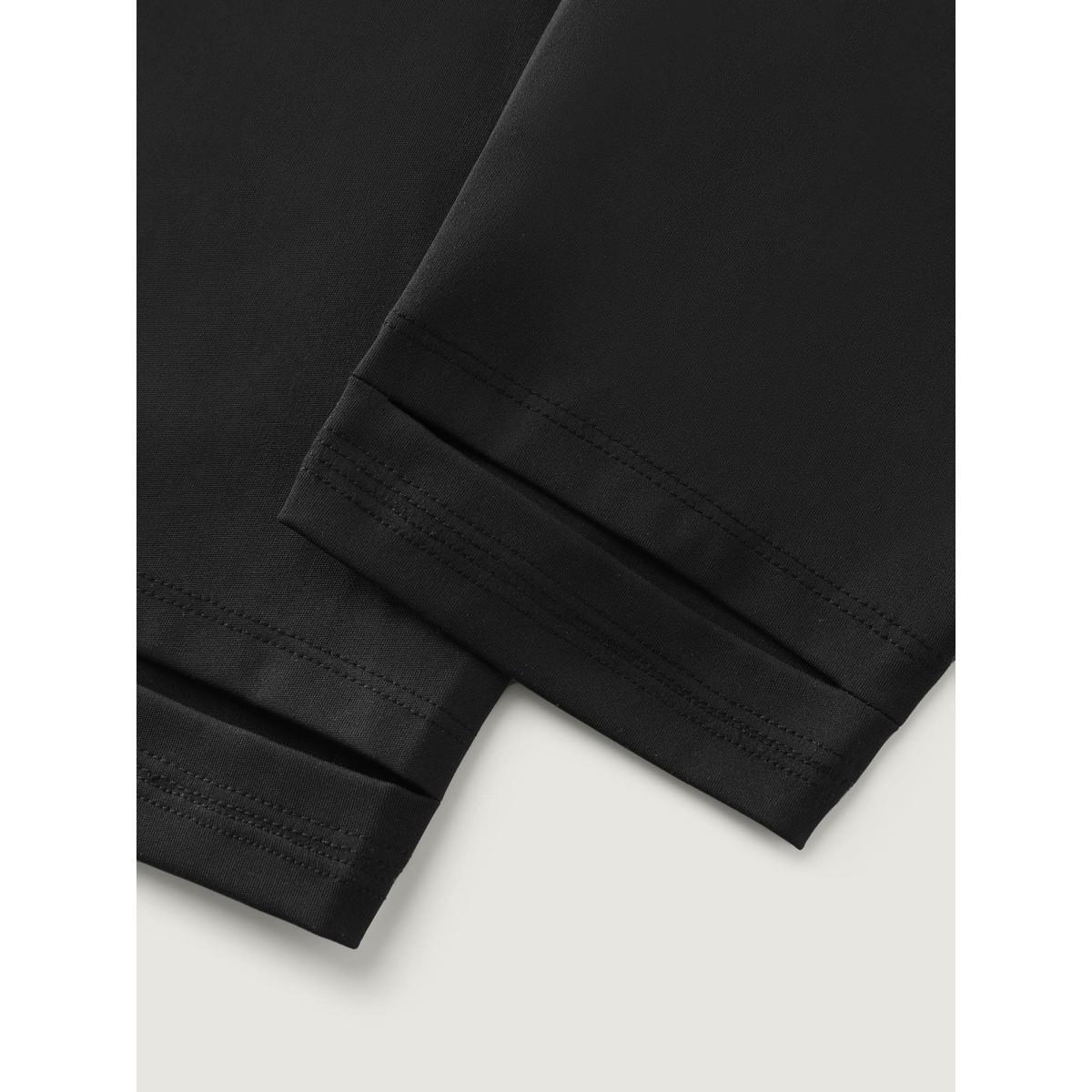 Plus Size Super Stretchy Pockets Pants Women Black Leisure Bodycon Mid Rise Casual Pants BloomChic 18-20/2X Product Image