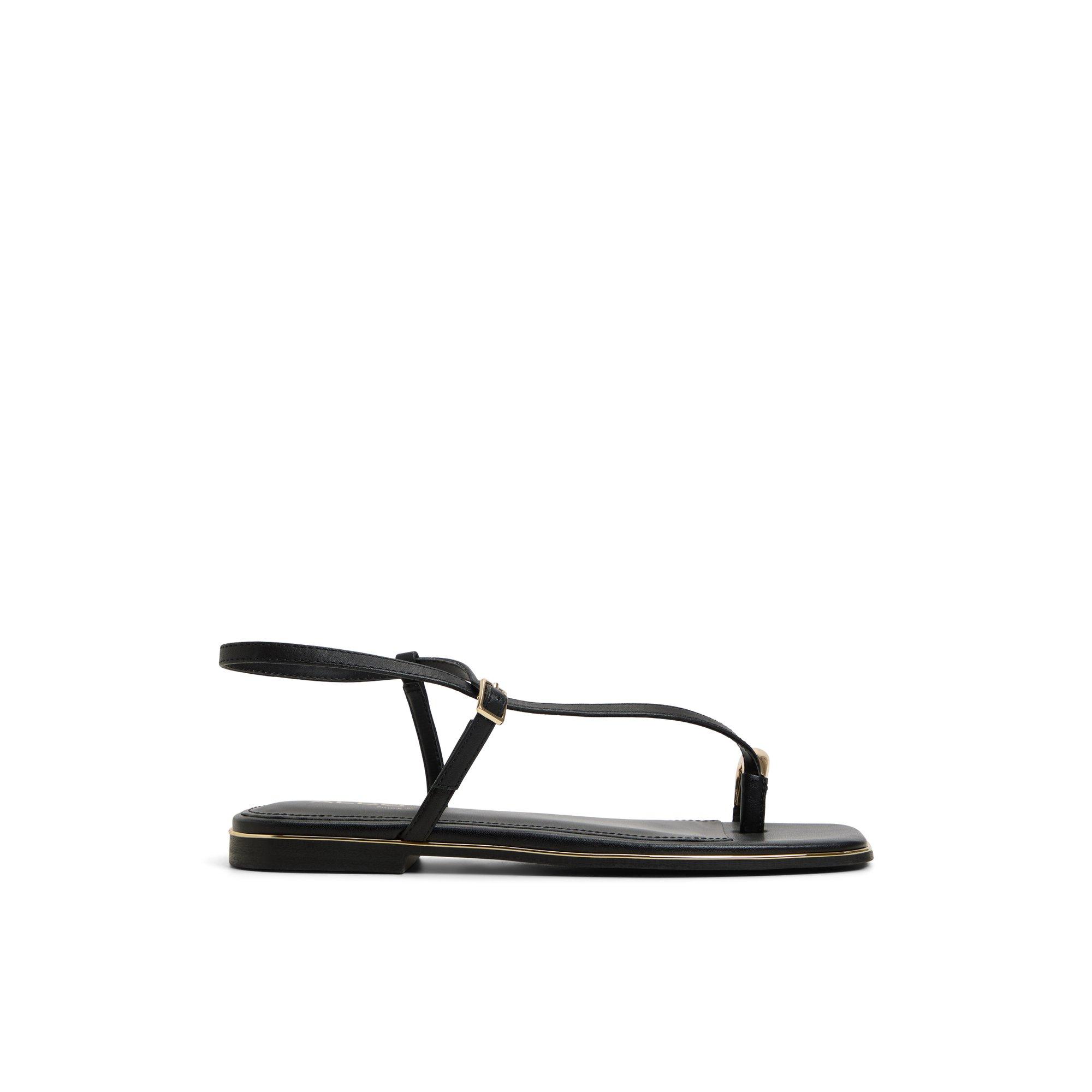 Jomalina Black Women's Flat Sandals | ALDO US Product Image
