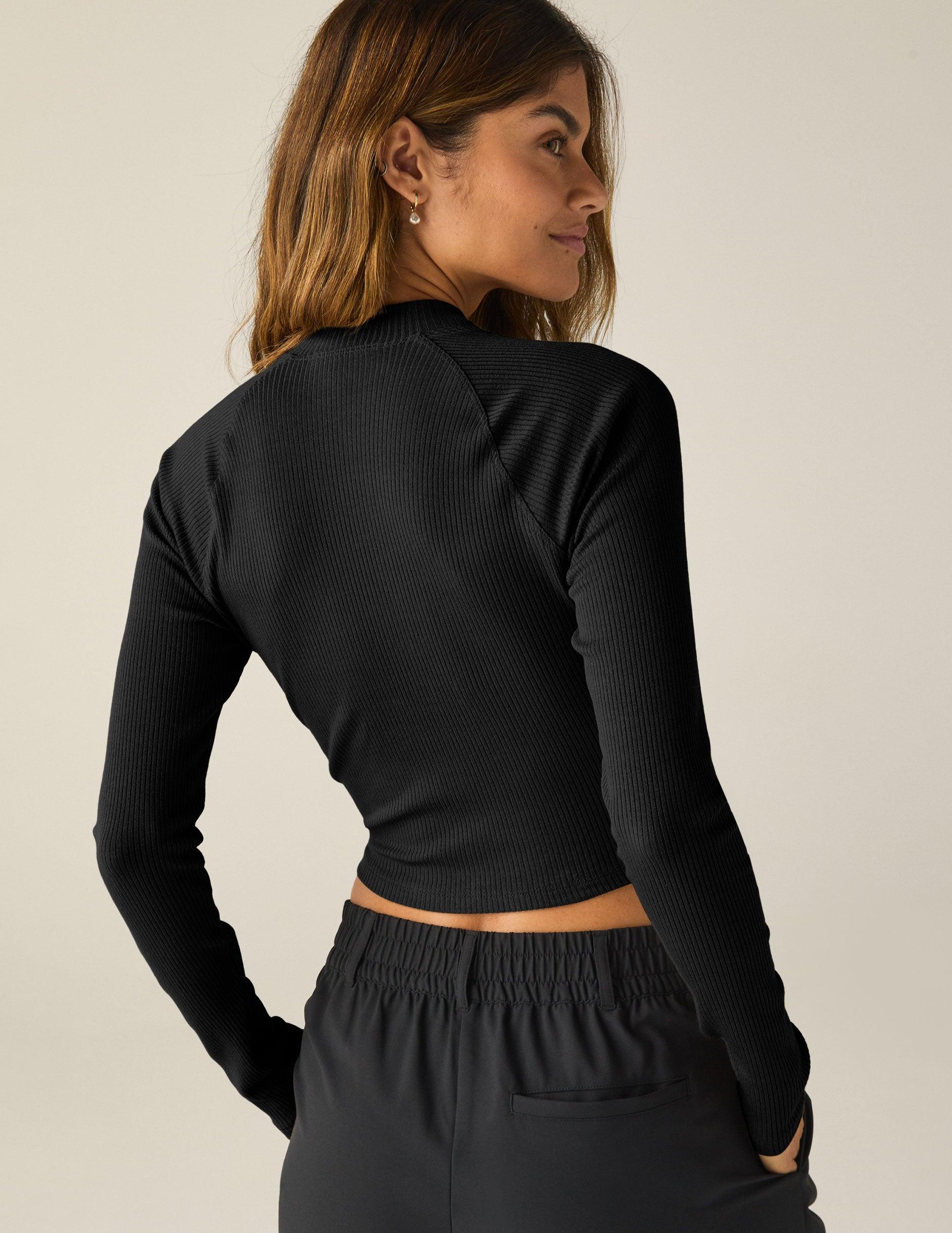 Contours Mock Neck Cropped Top Product Image