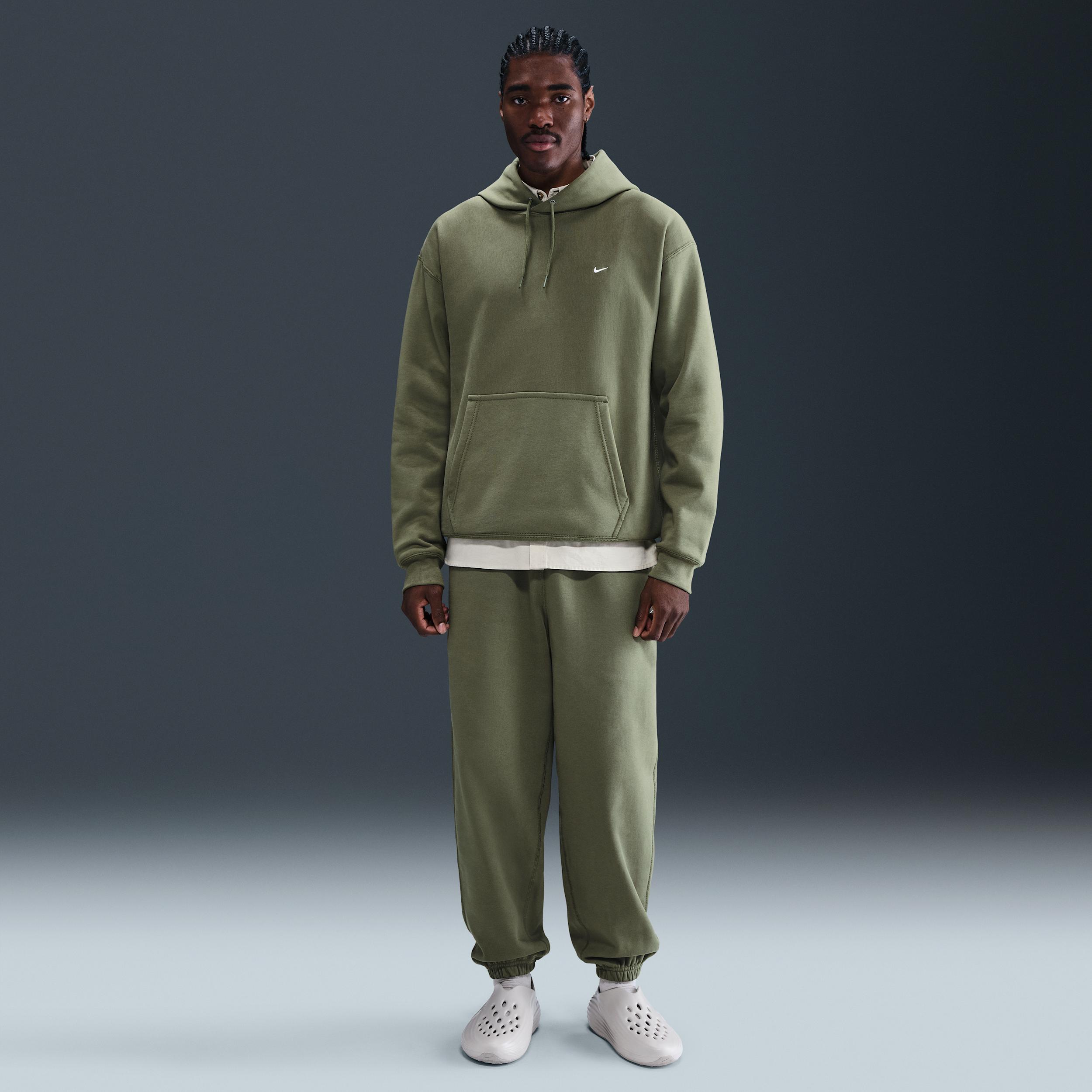 Nike Mens Solo Swoosh Cuffed Fleece Pants | HV1088-010 Product Image