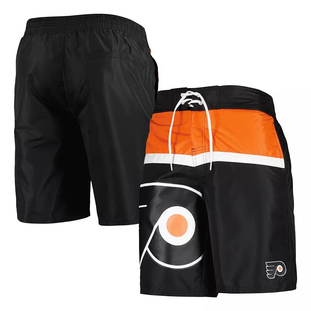 Men's Starter Black Philadelphia Flyers Sea Wind Swim Trunks,  Product Image