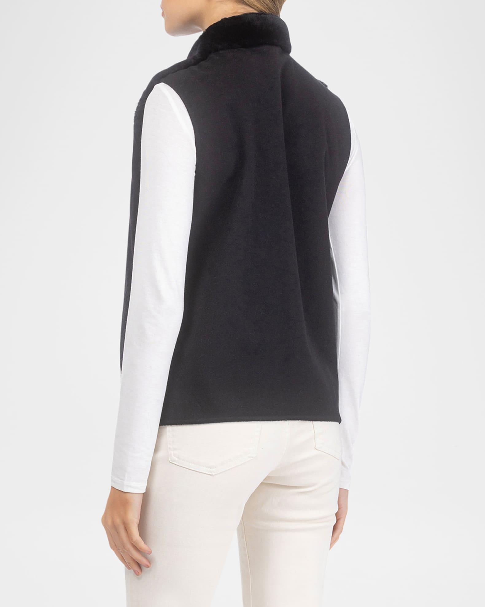 Select Lamb Shearling Zip Vest with Loro Piana Wool Back Product Image
