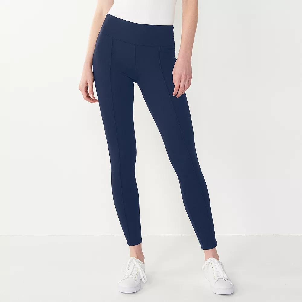 Petite Nine West Seamed Ponte Leggings, Women's,  Product Image