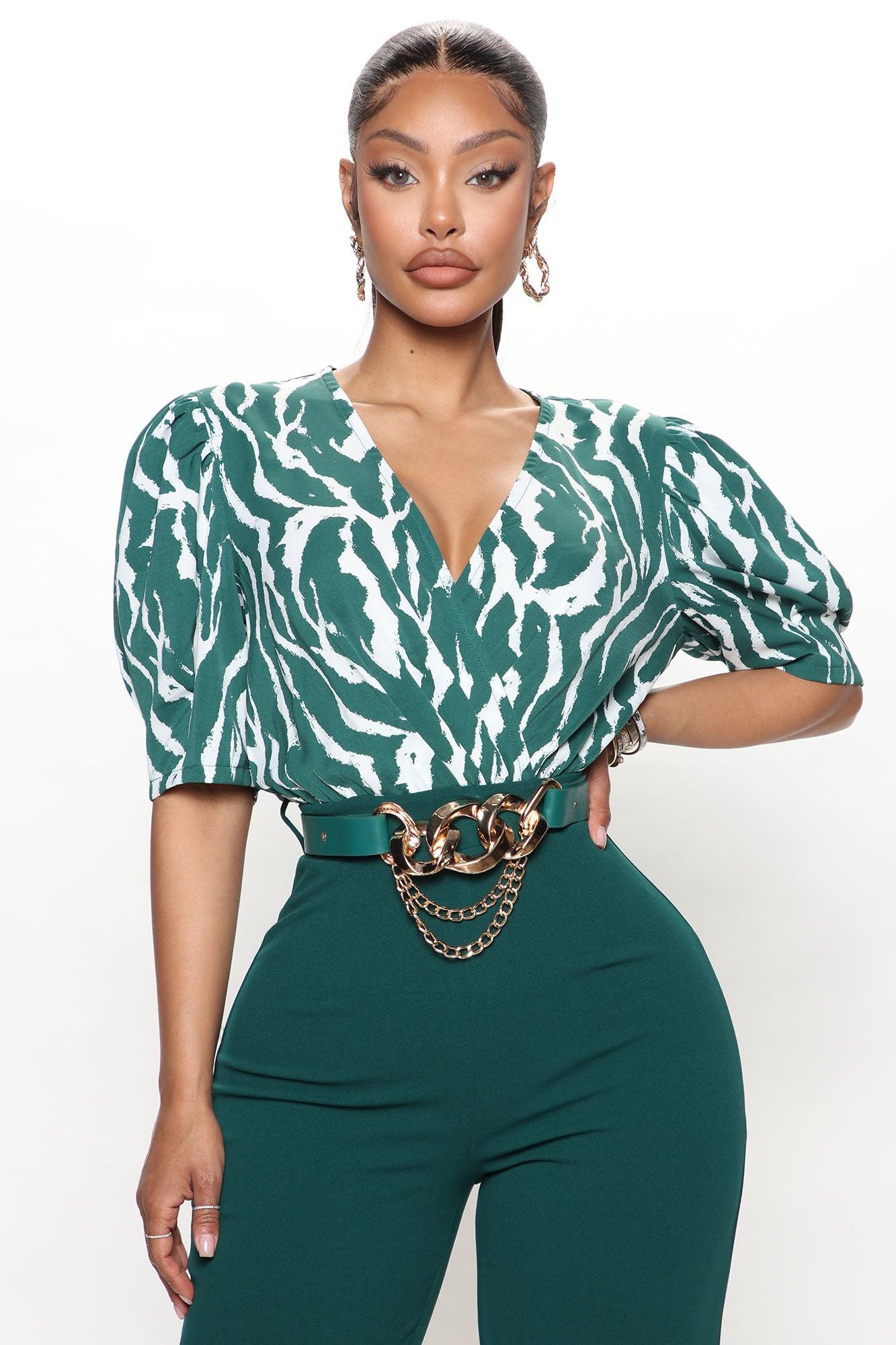 Juliette Printed Jumpsuit - Green/combo Product Image