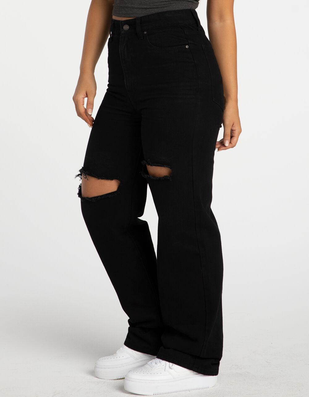 RSQ Womens High Rise Baggy Jeans - BLACK DENIM Product Image