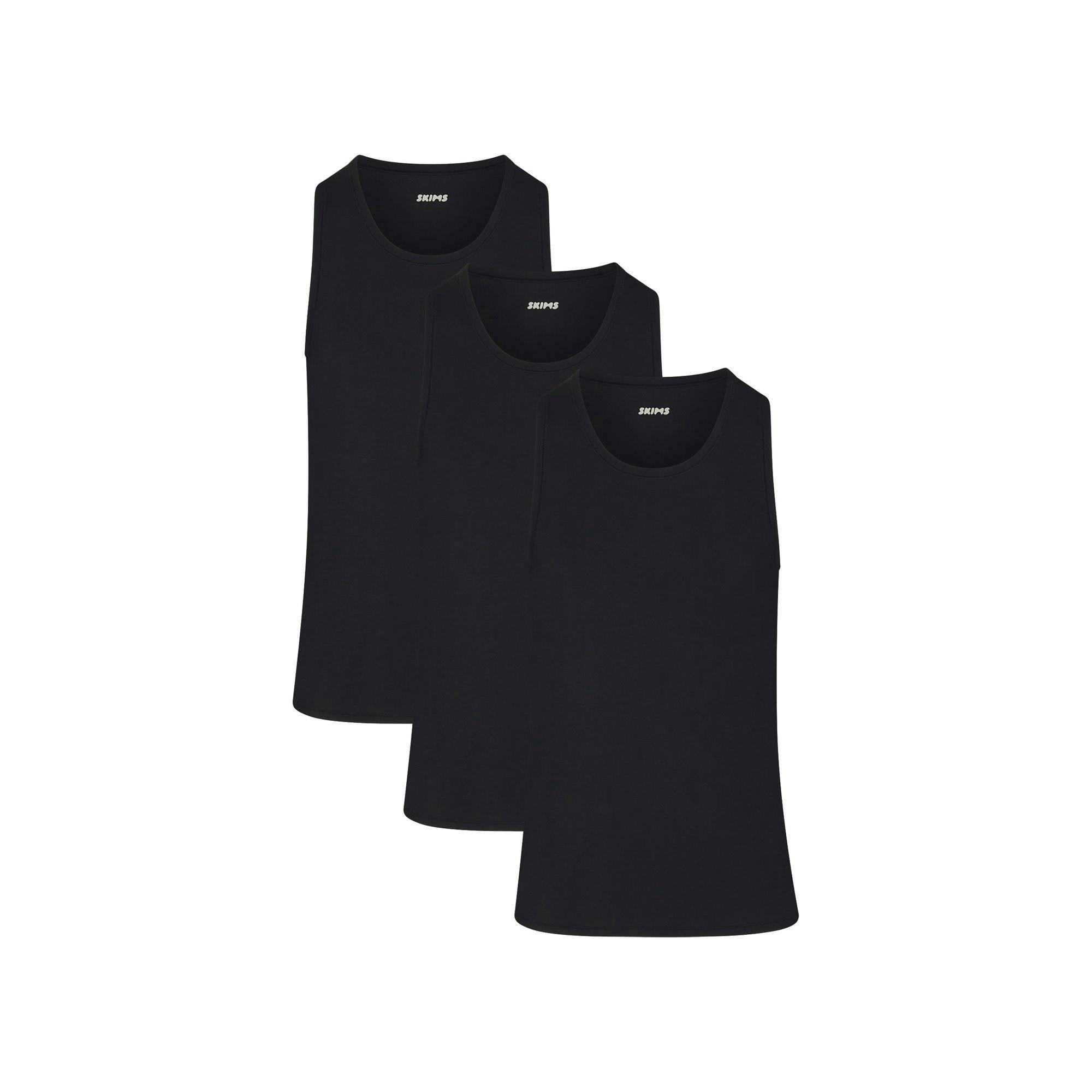 SKIMS STRETCH MENS TANK 3-PACK | OBSIDIAN Product Image