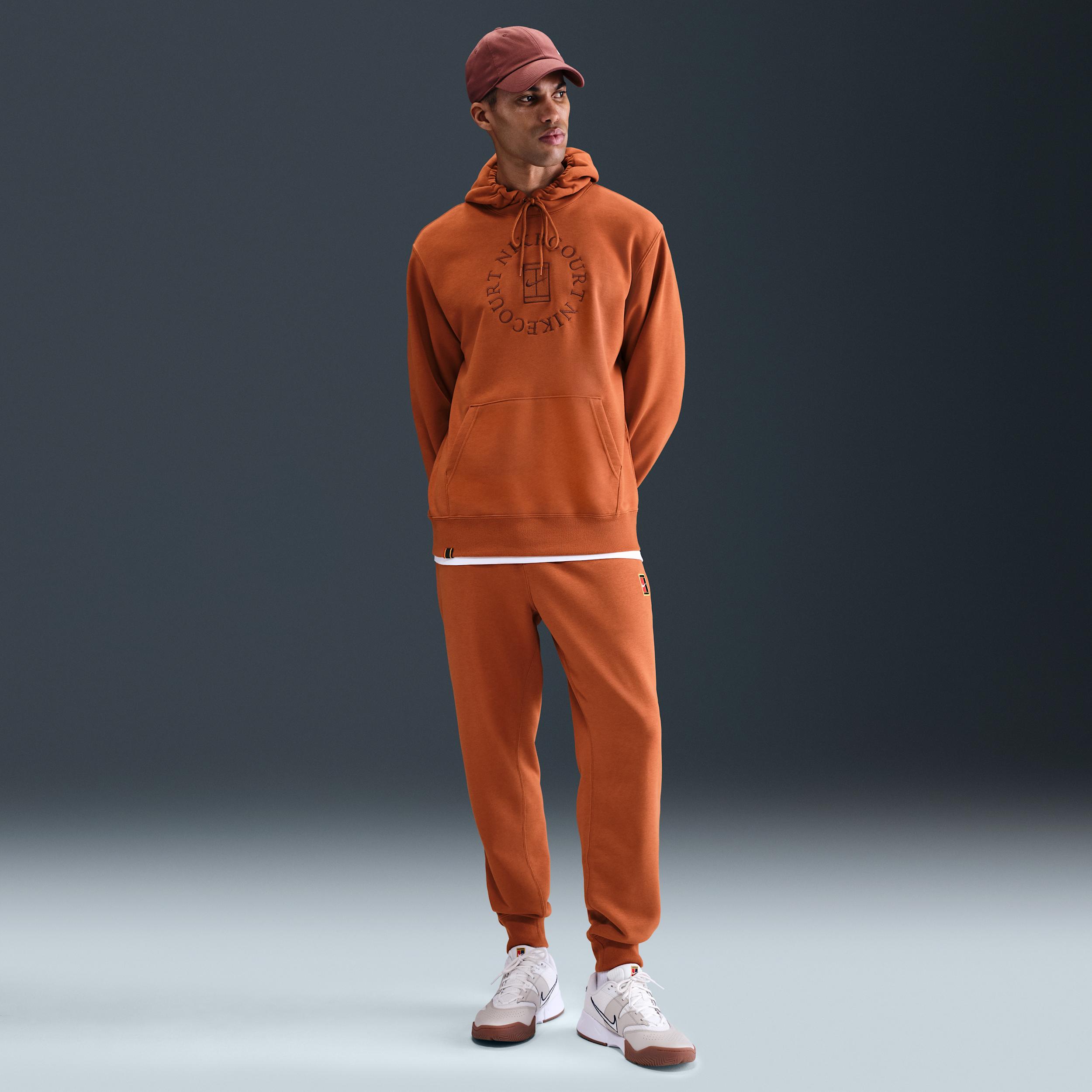 Nike Mens Court Heritage Dri-FIT French Terry Tennis Pullover Hoodie | HM6759-246 Product Image