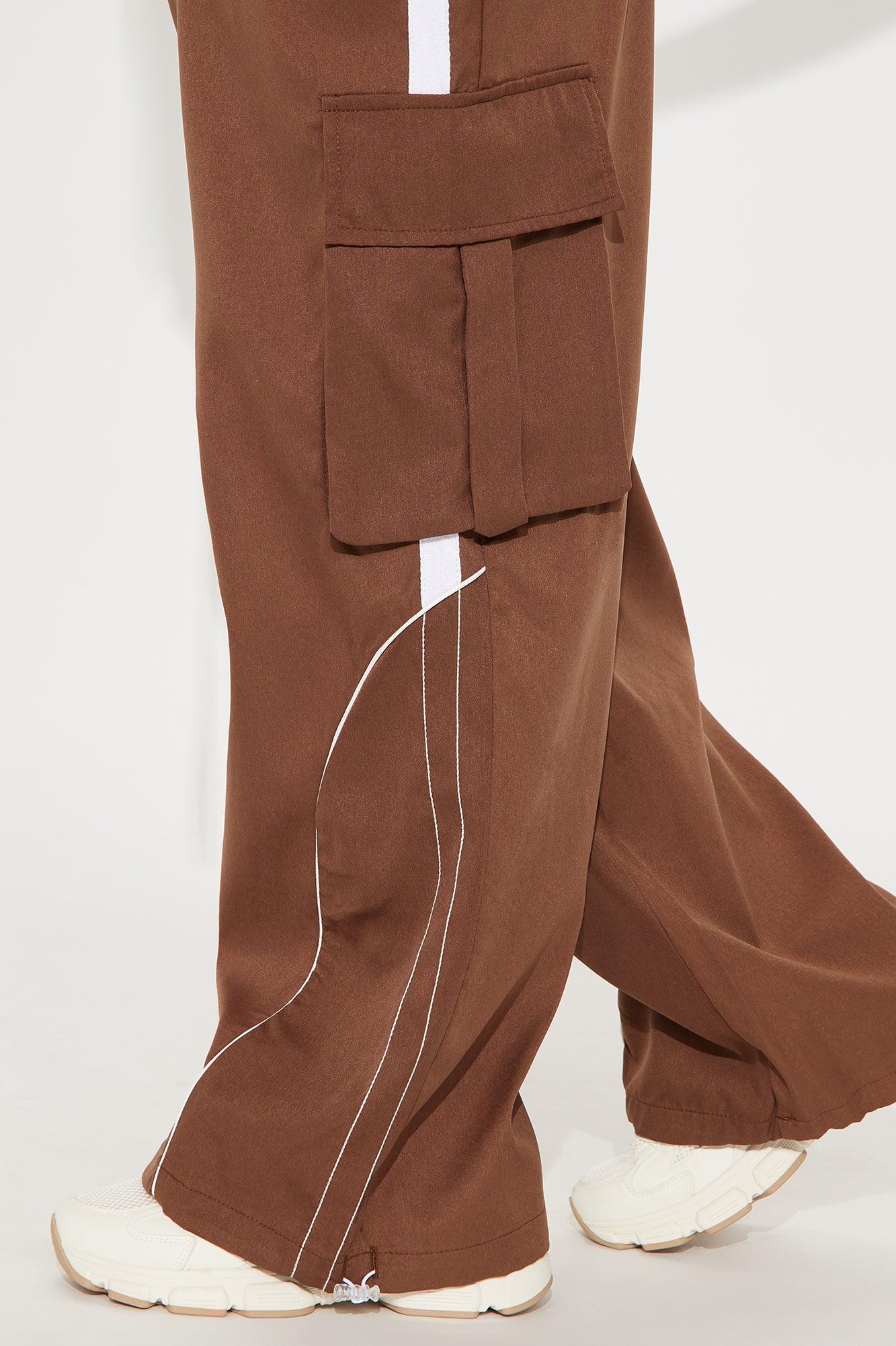 Get To Know Me Cargo Track Pant - Chocolate/Combo Product Image