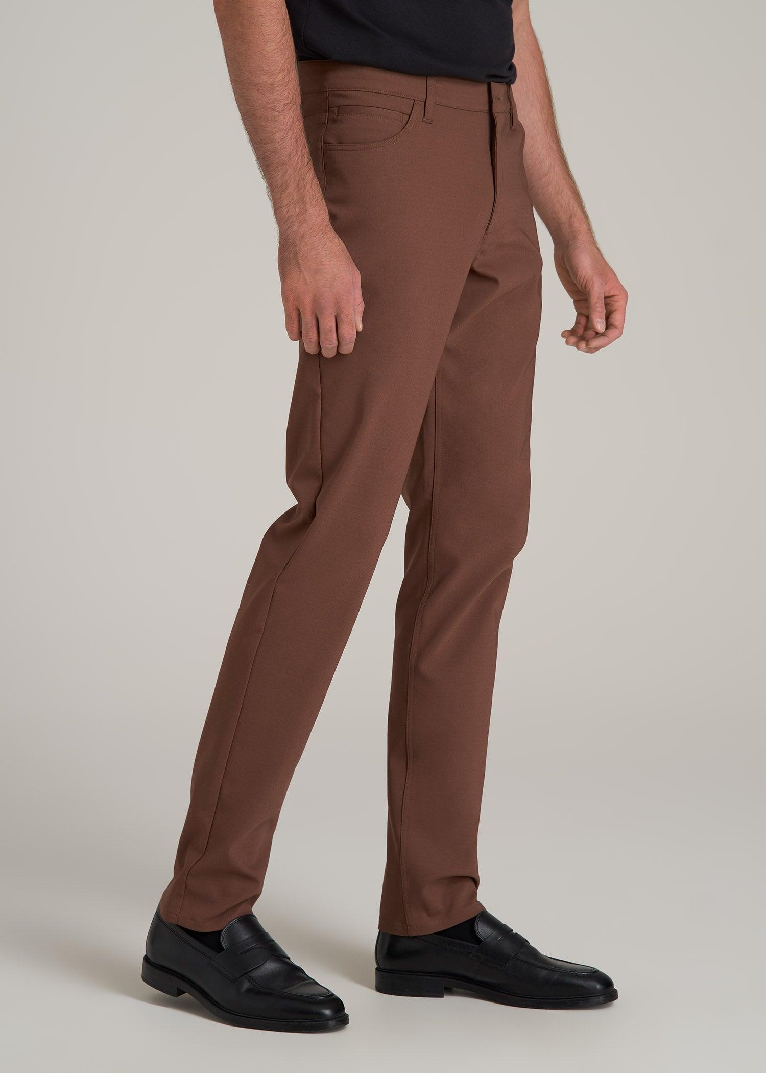 365 Stretch 5-Pocket TAPERED Pants for Tall Men in Otter Brown Male Product Image