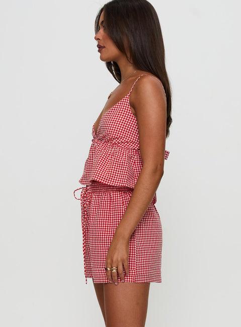 Lille Set Red Gingham Product Image