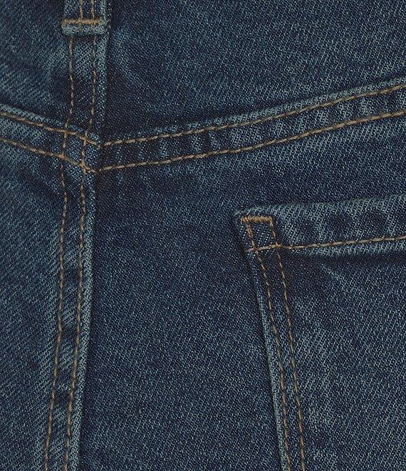 Code Bleu Hollywood Waist High Rise Wide Leg Cuffed Cropped Jeans Product Image