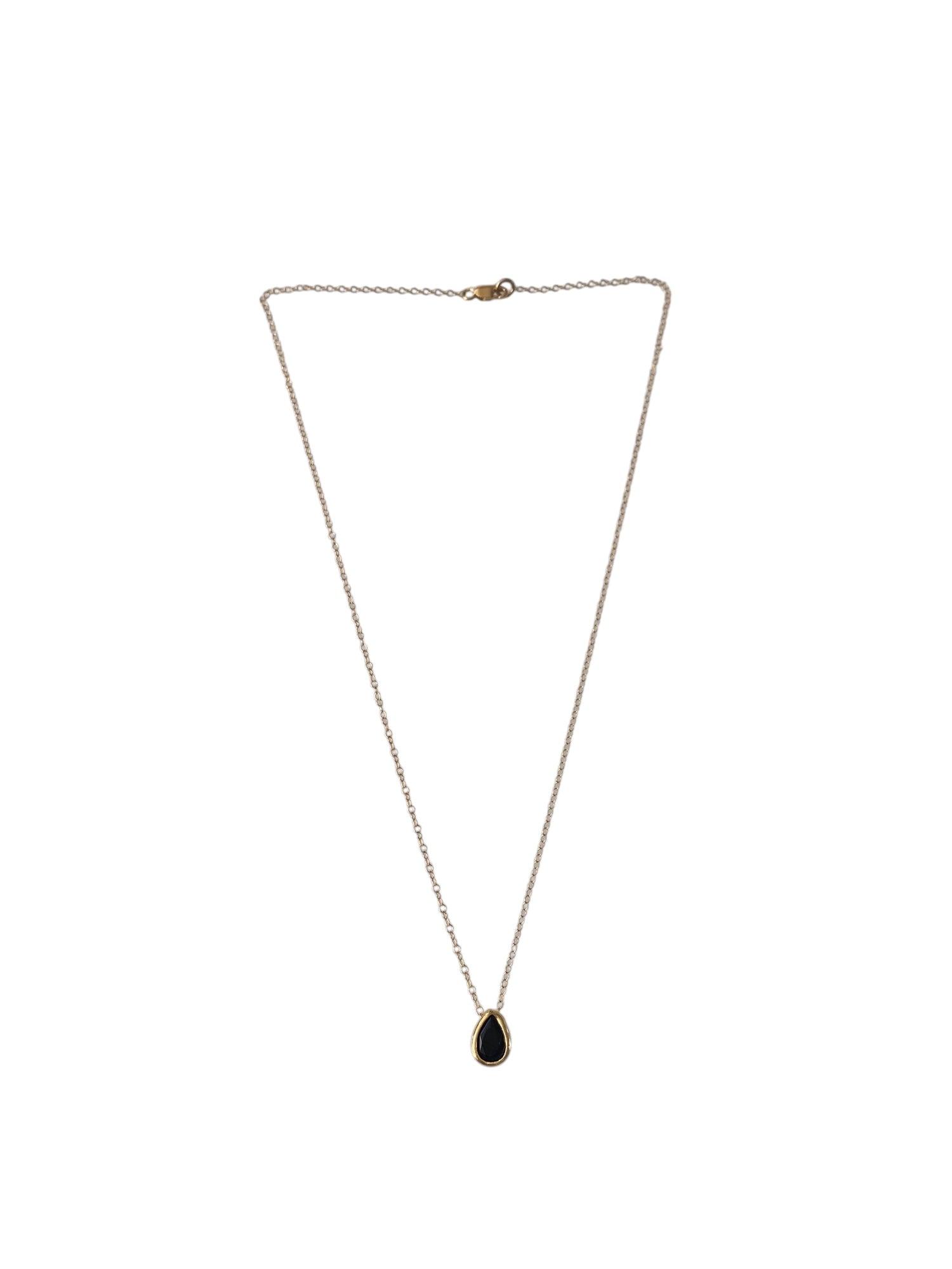 Black Onyx Teardrop Necklace Product Image