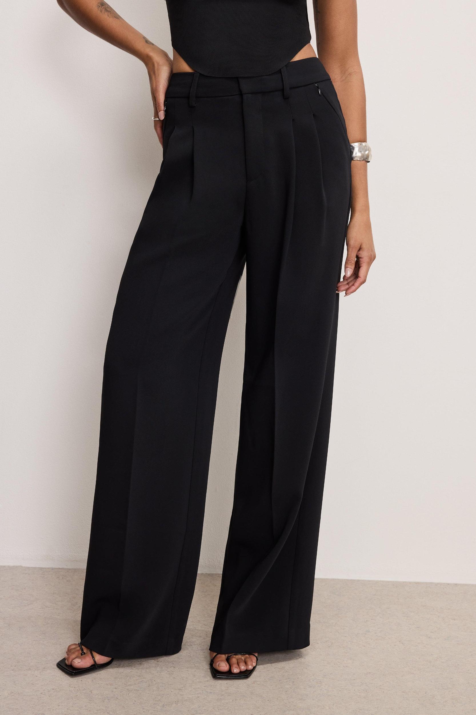 LUXE SUITING TROUSERS | BLACK001 Product Image