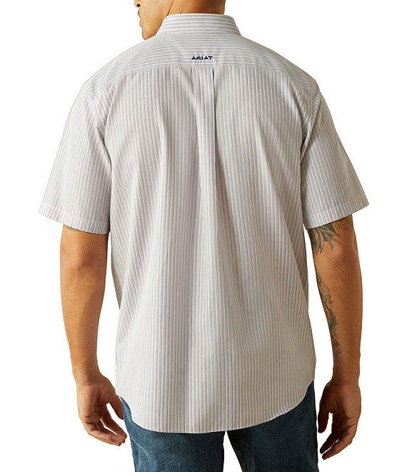 Ariat Classic Fit Dayton Wrinkle Free Short Sleeve Striped Woven Shirt Product Image