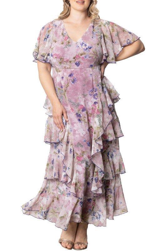 Tour de Flounce Chiffon Gown - Plus Product Image