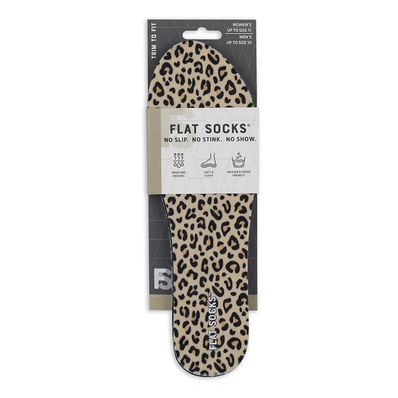 Women's Flat Socks Printed Shoe Liner, Leopard Product Image