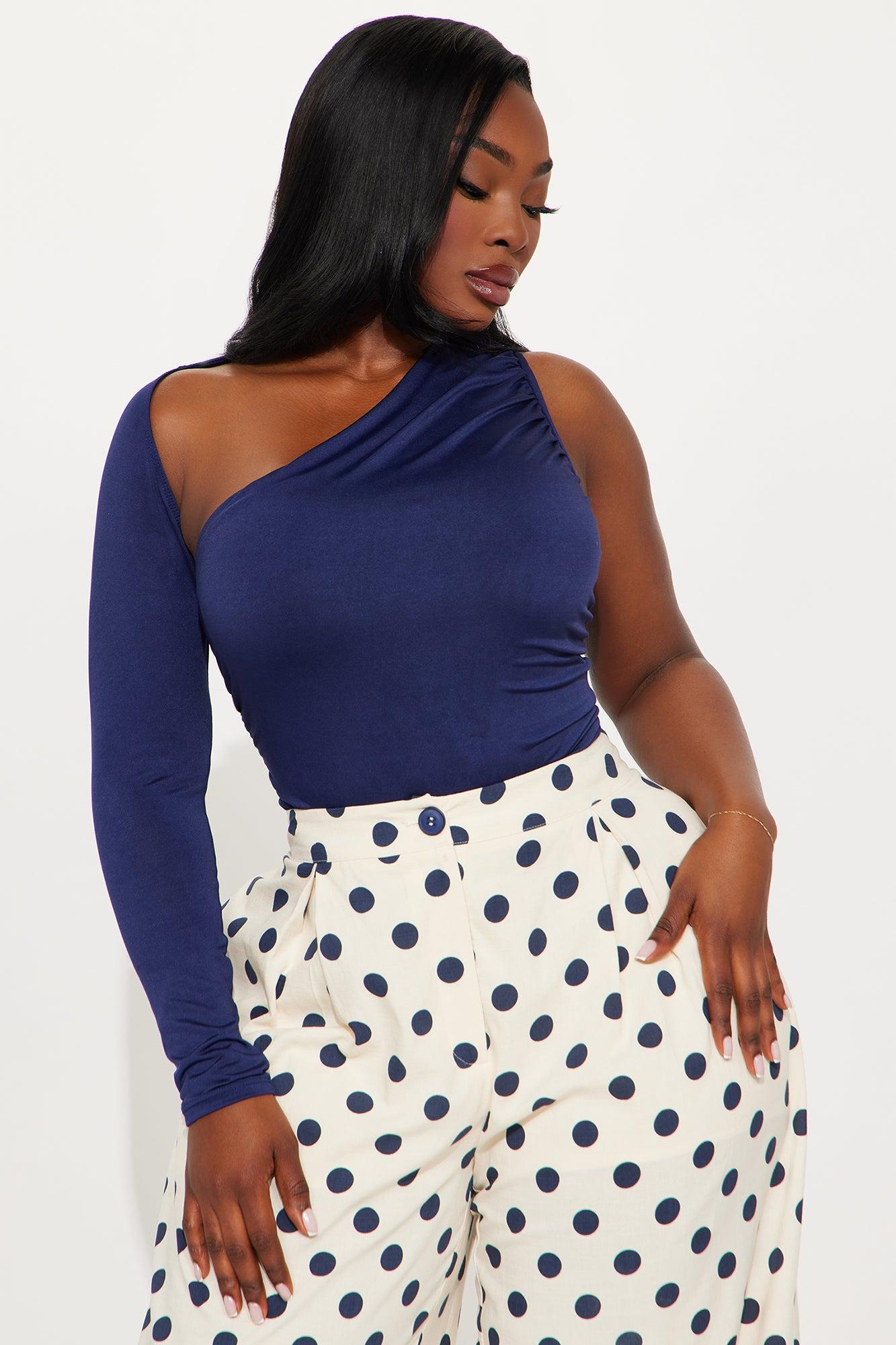 Speed Date Long Sleeve Bodysuit - Navy Female Product Image