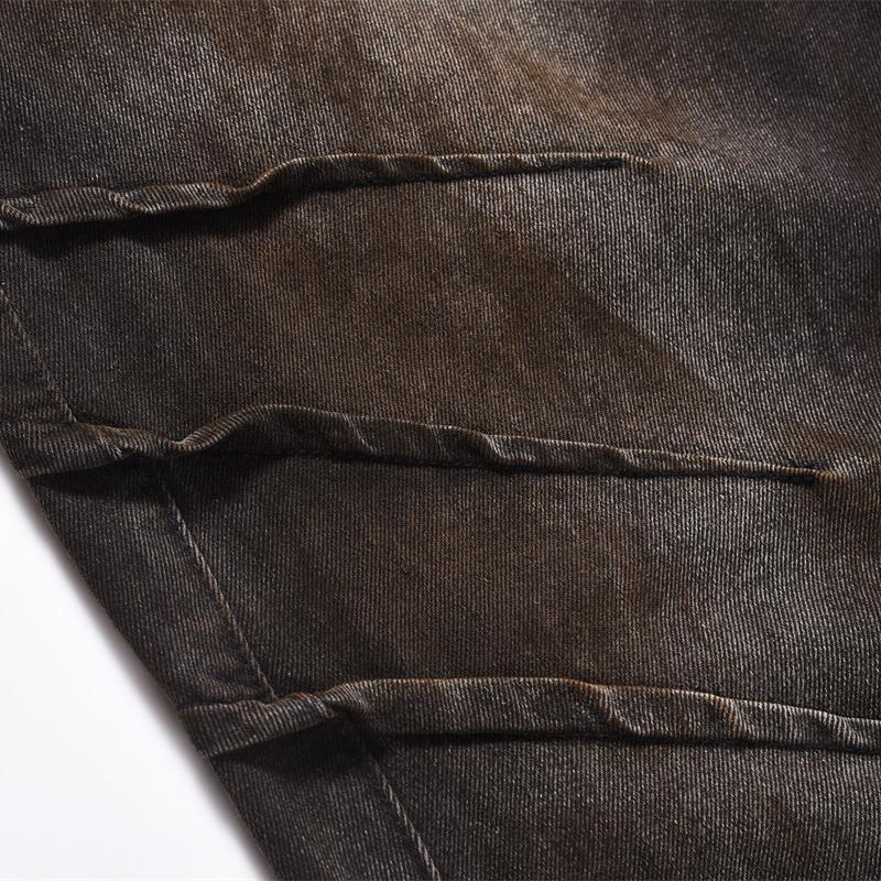 Sopula Vintage Dune Wasteland Doomsday Shark Wrinkles Hip Hop Jeans Product Image