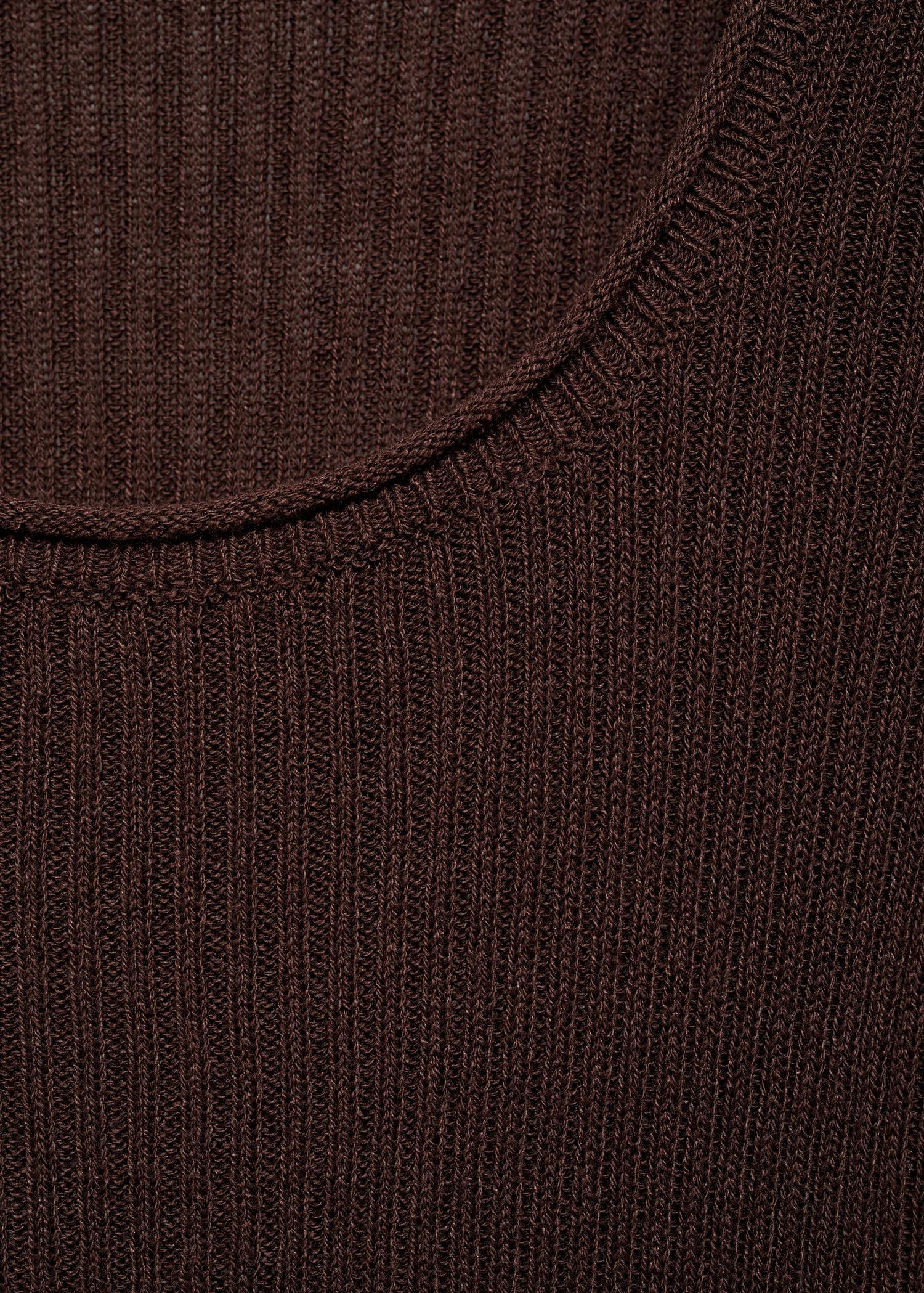 Linen-blend knitted sweater - Women | MANGO USA Product Image