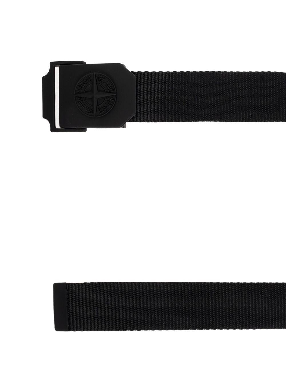 logo-buckle tape belt Product Image