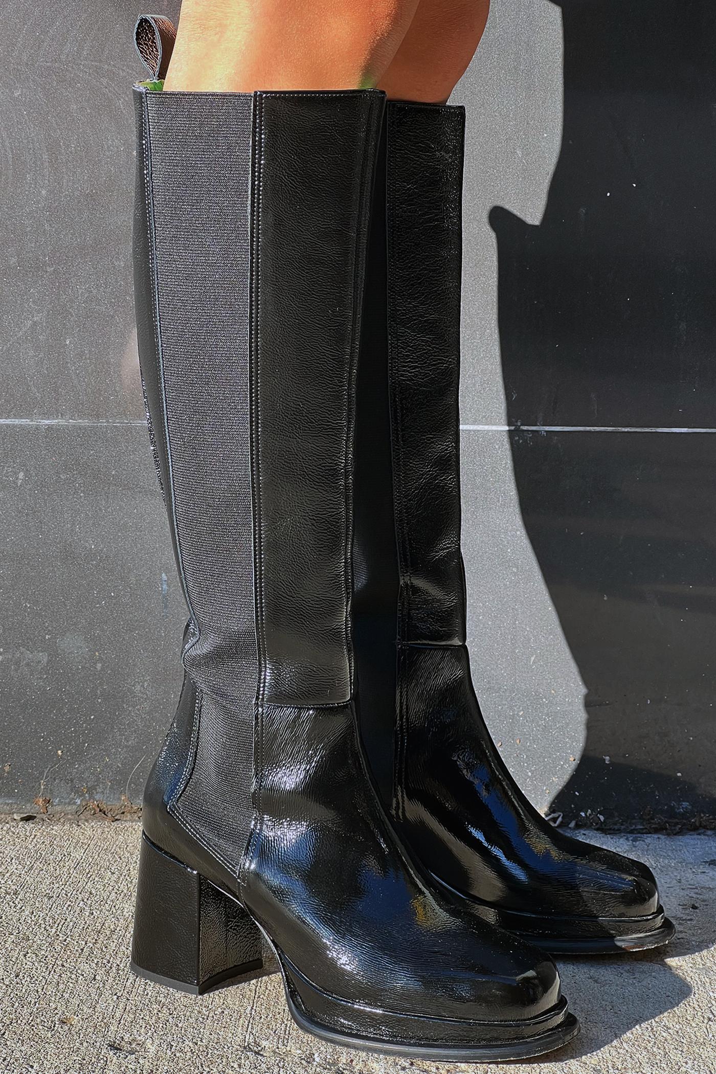 Knee High Boot - Black Product Image