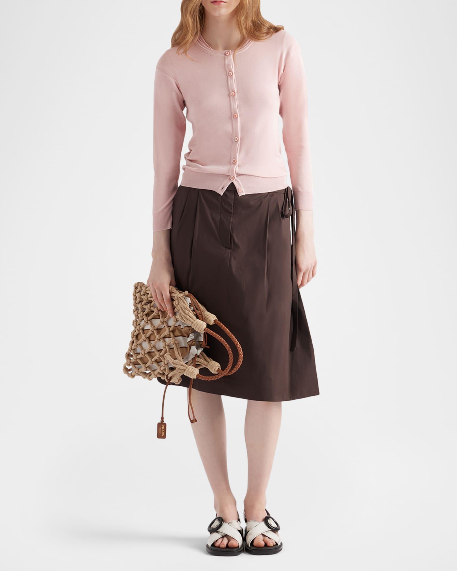 Cotton And Silk Knit Cardigan Product Image