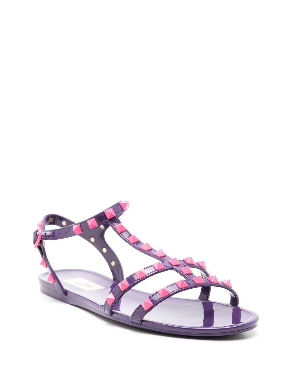 Rockstud-embellished flat sandals Product Image
