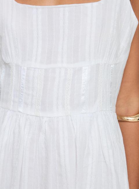 Lorinda Mini Dress White Low Impact Product Image