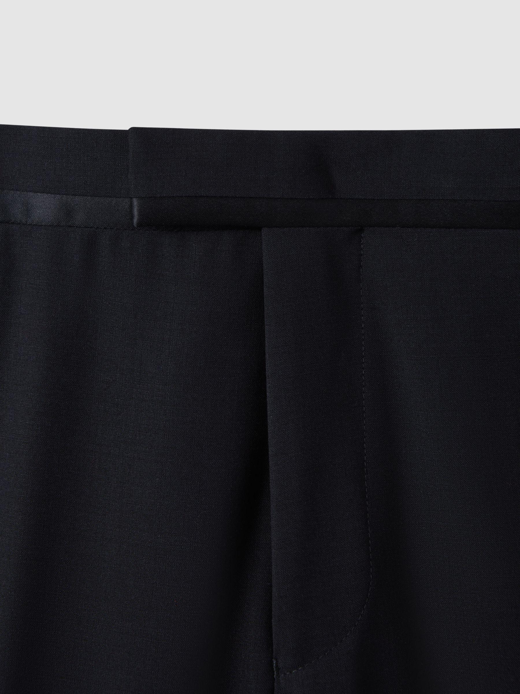 Slim-Fit Wool-Blend Tuxedo Trousers in Navy Product Image