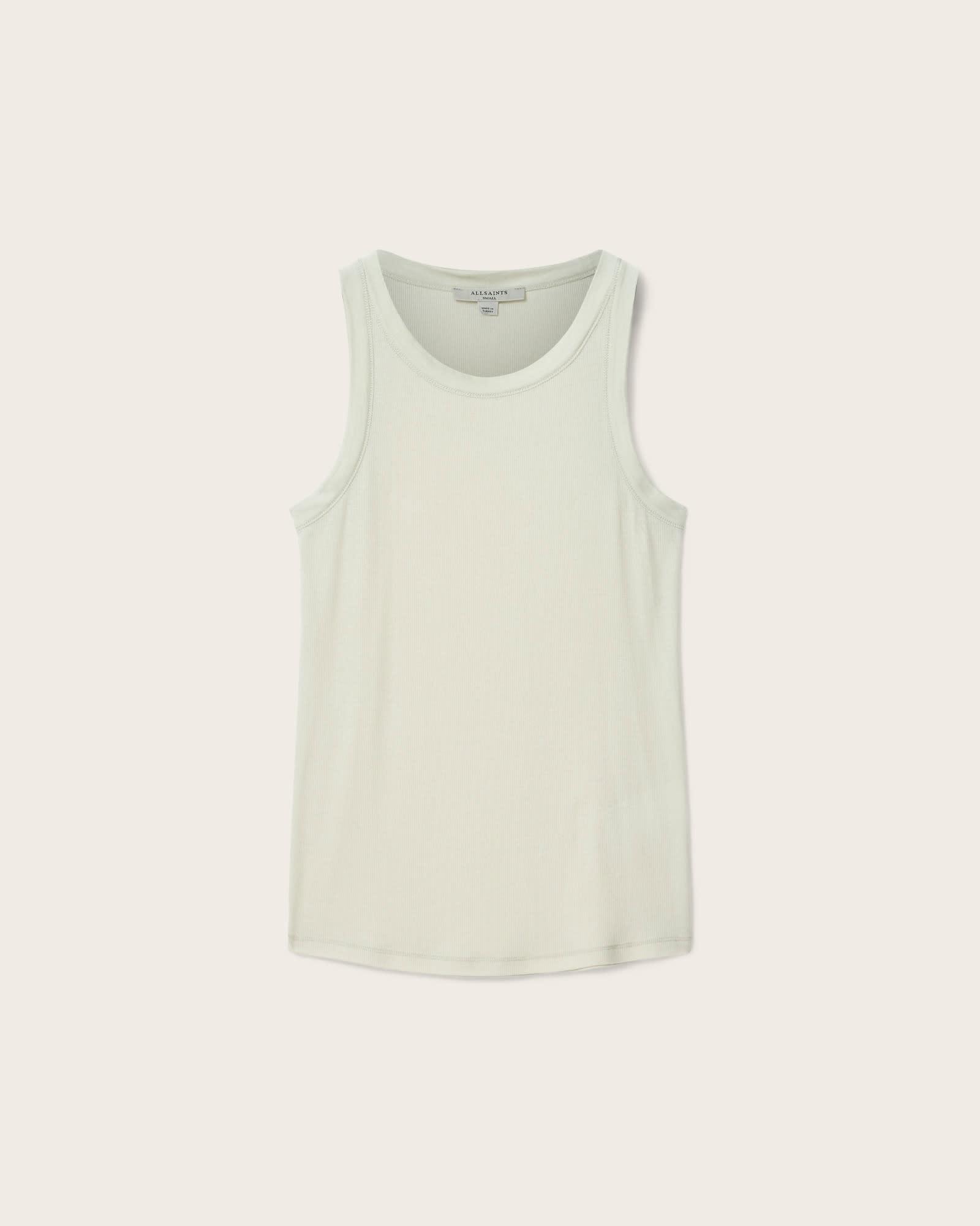 Rina Crew Neck Sleeveless Tank Top HAZE GREEN | ALLSAINTS US Product Image