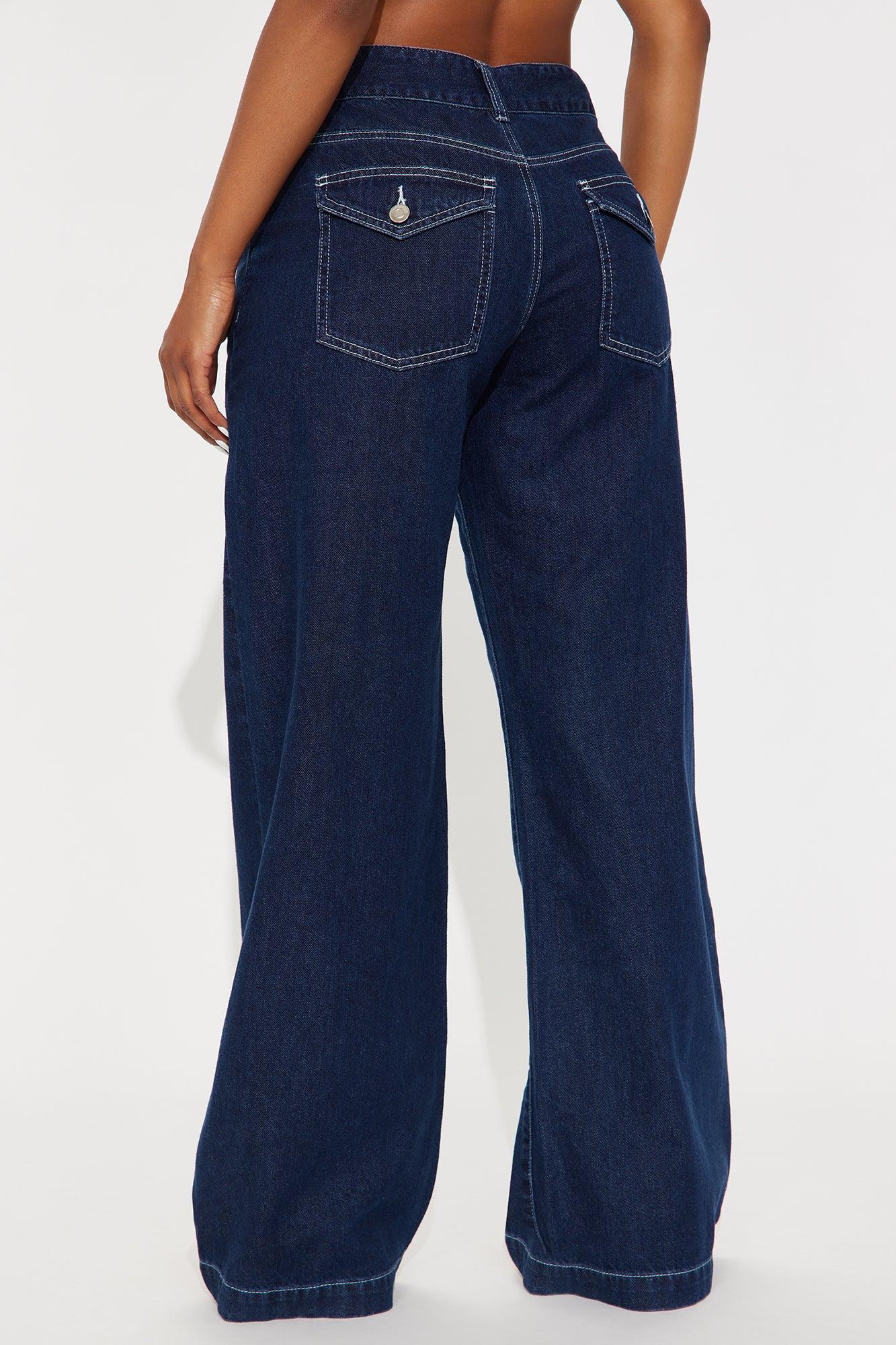 Legendary Low Rise Wide Leg Jeans - Dark Denim Female Product Image